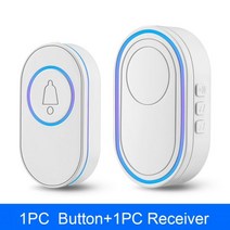 무선 초인종 도어벨 무선벨 sectyme 야외 ip65 방수 스마트 홈 도어 벨 차임 키트 led 플래시 보안 알람 환영 하우스 멜로디, CHINA, EU 플러그
