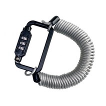 트래블큐브 도난방지 안전 카라비너 + 코일 케이블 2.5m, 1세트