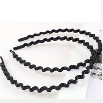 검정 헤어밴드 철사헤어밴드 지그재그머리띠 헤드밴드