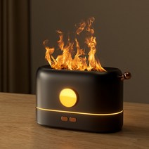 초음파 불멍 물멍 캠핑용 스텐 모즈 통세척 우주인다채로운 불꽃 아로마 디퓨저 가습기 초음파 쿨 안개 제, 200ml