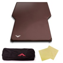 조프로 SUV 차박 맞춤 자충매트 + 수리패치 스티커 + 보관가방 세트, 브라운(HR-2203W)