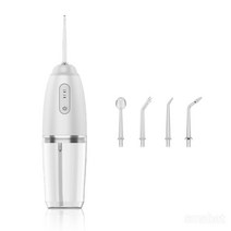 Smabat 휴대용 무선 구강세정기 치아세정기 0.6mm 분사 물줄기 230ml 물통Ipx6방수 4개 노즐팁 화이트 그린 핑크