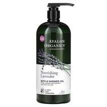 아발론 오가닉스 Avalon Organics 배스 & 샤워젤 너리싱 라벤더 946ml(32fl oz), 4개