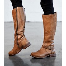 할리 롱 웨스턴 부츠 바이크 할리데이비슨부츠 남자 라이더 가죽 워커 신발, 34, 옐로우