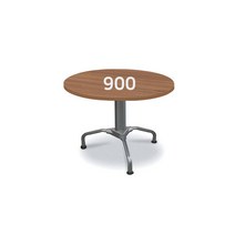 한성 DH 국산 원형탁자 900 삼각다리 곡선 회의용 사무용 원테이블 탁자, 다크그레이