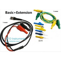 정밀 오실로스코프 프로브 연장 케이블/와이어 다목적 테스트 케이블 로토 키트 클립 핀, 02 basic and extension