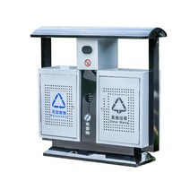 야외 쓰레기통 업소용 학교 공원 지하철 공항 분리수거 휴지통 아파트, D