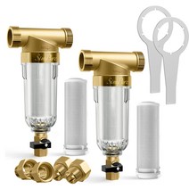 SimPure Whole House Water Pre-Filter System Sediment Filtration 40+200μm171359, 2 Pack Whole Unit
