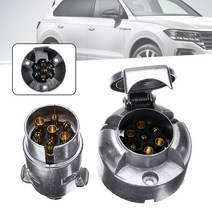 오토바이 견인 트레일러2개/대 트레일러 견인 플러그 7 핀 12V 커넥터 소켓 RV ATV 자동차 트럭 오토바이, 한개옵션0, 한개옵션0