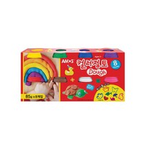 일음쇼핑^^*m아모스 컬러점토 Dough 85gX8색 미술용찰흙 지점토 공예용 교구용지 공예지 용지 교구용일medi^*^, ab*^^선택없는