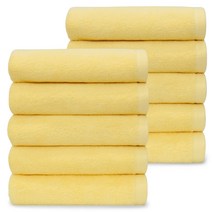 [코튼앨리] 호텔수건 130g 데일리 세면타올 빠른 건조 타올, 10장, 옐로우