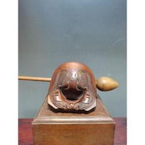 회양목 조각 불교 나무 물고기 드럼 멜로디 음성 부처님 사원에서기도 도구 홈 인테리어 종교 장식, 65-58-45mm