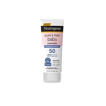 Neutrogena Pure Free Baby Mineral Sunscreen Lotion with Broad Spectrum SPF 50 Zinc Oxide Water-Resistant Hypoallergenic Tear-Free Baby Sunscreen 3 fl.