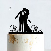 결혼기념일 현수막 토퍼 컴퓨터 프로그래머 웨딩 케이크 아크릴 비디오 Mr Mrs 신부 신랑 컨트롤러 북 웜 생일 파티 용품, [03] Glitter Silver, [07] Style 7