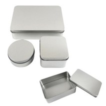 무지 틴케이스 소품함 철제 보석함 간식용 틴박스 선물상자 소품 보관함, 원형M