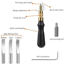DIUDUS 7 in 1 휴대용 조절 가능한 스티치 그루버 가죽 스카이빙 도구 조각 키트 공예 키트 커팅 엣지 목재 및 스틸 핸드 툴 1279376