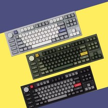 [chengyi] Keychron Q3pro SE 무선 기계식 개스킷 키보드 91키+회전노브/4000mah배터리/22종 RGB램프/PBT 키캡/mac/win 지원OK, 레드 축, 은색