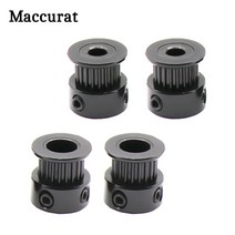 벨트풀리 타이밍벨트 검정색 GT2 타이밍 풀리 20 톱니 16 바퀴 보어 5mm 8mm 알루미늄 기어 너비 6mm 3D, 02 20T W6 B5 With T