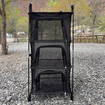 알래즈 설거지 건조망 자립형 거치형 사각 4단 식기 건조망, 블랙