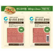 청정원 참나무로 훈연한 샌드위치햄, 120g, 2개