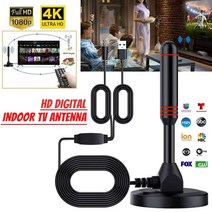차량안테나부스터 와이파이 디지털 업그레이드 된 디지털 TV 실내 안테나 HDTV 신호 증폭기 4K 1080P 장거, 한개옵션0