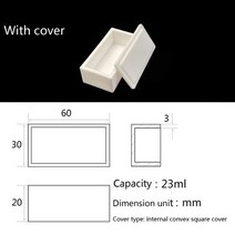 도자기 전기 가마 가정용 소형 도예 99% 알루미나 도가니 도자기 보트 고온 저항 실험실 관형 용광로 커런, 11 60-30-20mm(2)Cover