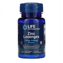 Life Extension 라이프익스텐션 아연 로젠지 시트러스 오렌지 60정 Zinc Lozenges, 1개, 기본