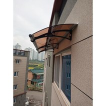 캐노픽스 650x30m DIY 캐노피 테라스 정문 렉산 처마 비가림 현관 차양 비막이, 브라운, 세트앙카, 브라운, 1개