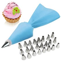 베이킹 노즐 파이핑 케이크 장식 도구 제과 장비 주방 액세서리 재사용 가능한 생과자 및, 26pcs 블루