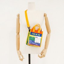 ikea조립 가방 리사이클링 리싸이클 이케아 크로스백 미니 힙색 2color 겸용 그릇 방수팩 배낭 선물 패션, 1번