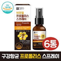 식약청인증 브라질산 그린 프로폴리스 추출물 고함량 아연 플러스, 30ml, 6통
