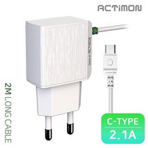 엑티몬 C타입 2.1A 가정용 충전기 2m, 1개