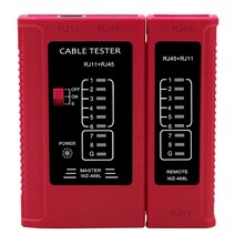 랜선 테스터기 전문 네트워크 케이블 테스터 LAN 전화선 검사기 LED 표시 수리 도구 RJ45 RJ11, 04 빨간, 04 빨간