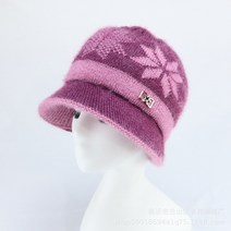 겨울 엄마 보온 모 중장 년 귀마개 부인 털실 모자 두 꺼 운 벨벳 겨울 모자 겨울 화분 모자방한모자