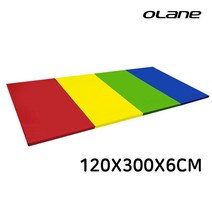 오레인 학교 체육관 4단 접이식매트리스 120X300X6cm, FREE