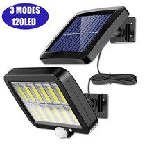 방가로용품 3 모드 PIR 모션 센서 방수 태양광 가로등 울타리 거리 정원 식 106/3, 09 120LED Remote 3Modes