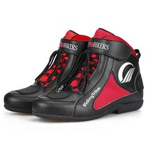 바이커 부츠 배달 오토바이 방한 노란색 오토바이 부츠 여름 통기성 모토 크로스 오프로드 레이싱 신발 남, 01 Red
