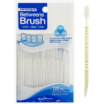 국산 대용량 휴대용 이쑤시개형 치석제거 치간칫솔 리필 120개입 색상랜덤, 1봉