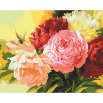 아트미니 보석십자수 모란꽃 목단화 싱그러운 자태 전체수 대형 DIY키트, 90x130cm