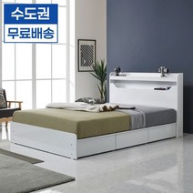마가 230 퀸 침대프레임 Q 서랍형 부부침대 2인용 튼튼한 신혼부부 편한 고급 모던, 2.화이트(무광)