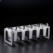 업소용 양념통 조리대 사각 반찬통 조미료 스텐 선반, 3호(스펙 사진 참조)