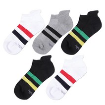 5켤레 여자 여름 골프양말 여성 주니어 스포츠 스니커즈 헬스 조깅 파일 발목 양말