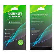 AairHut Aairhut 방열 그린 패드 - 극한의 전도성 20WmK 2023 디자인 100 x 50 1.5mm 고급 냉각 실리콘 PS4 PS5 RAM SSD 노트북 방열판 L, 100x50x0.5