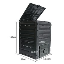 대용량 음식물쓰레기 비료 제조상자 퇴비통 400L 450L