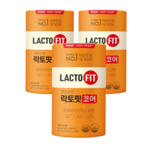 식약처 인증 인정 락토핏 생유산균 코어 프로바이오틱스 분말유산균 락토바실러스 온가족 맞춤형 생유산균 LACTO-5X 종근당건강 60포 장 비타민 영양제 홈쇼핑 방송 건강 식품, 60포 x 3통(6개월), 3개
