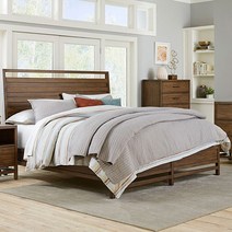 수입가구 월넛 퀸침대프레임 821QB 매트리스별도