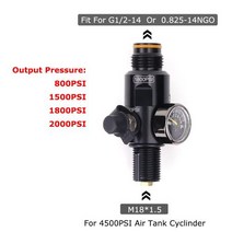 서바이벌 페인트볼 HPA 4500PSI 공기 탱크 실린더 레귤레이터 밸브 스레드 M18, Output 2000PSI
