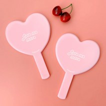 핑크캔디 하트손거울(럽미모어) 핸드미러 러블리핑크 손거울 선물, 1개