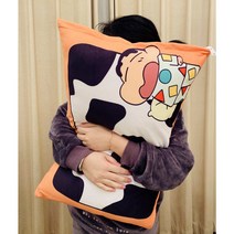 짱구는 못말려 캐릭터 철수 액션가면 롱 쿠션 대형인형 빅쿠션 바디필로우 인형 숙면 다리쿠션 안고자는 긴 베개 몰랑이 죽부인쿠션 애착인형, B.(베개커버+심베개) + 아이스(42x64)