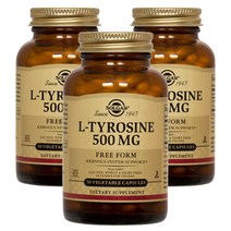 솔가 L-티로신 500mg 베지터블 캡슐 글루텐 프리 비건, 100개입, 3개